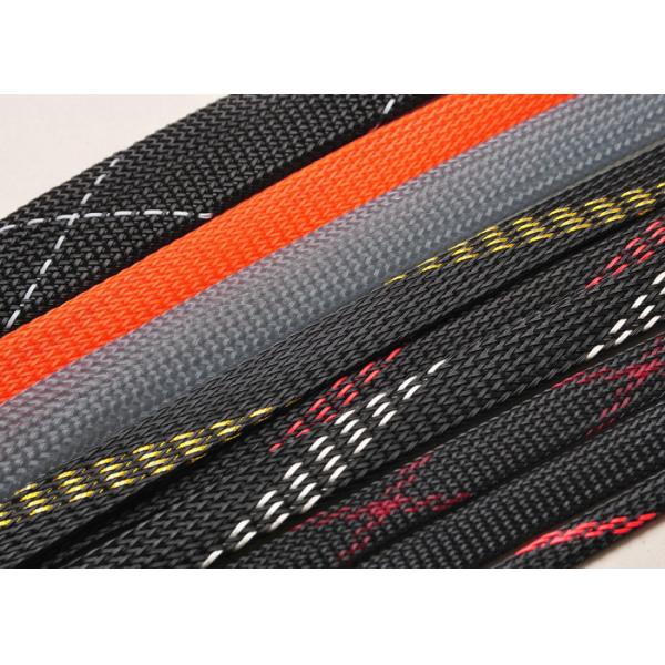 Rohs Black Grey White PET and Nylon Braided Expandable Sleeving for cable protection