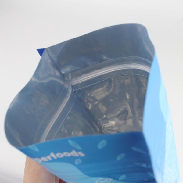 Bolsa vertical con logotipo personalizado, bolsa de embalaje para alimentos, bolsa de embalaje en polvo resealable