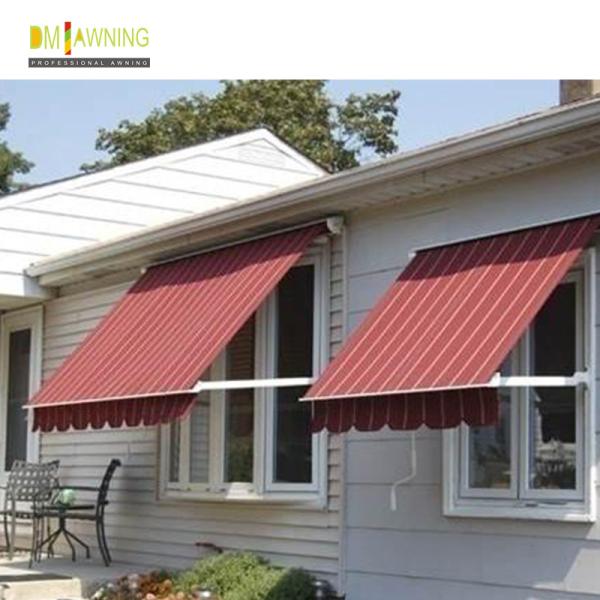 Outdoor Aluminium Remote Control Patio Awning Heavy Duty Drop Arm Window Awnings