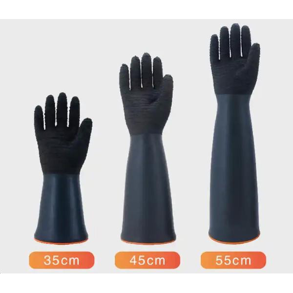 Custom Industrial Acid And Alkali Resistant Non-Slip Gloves 35cm Lengthened Thick Wear-Resistant Gloves