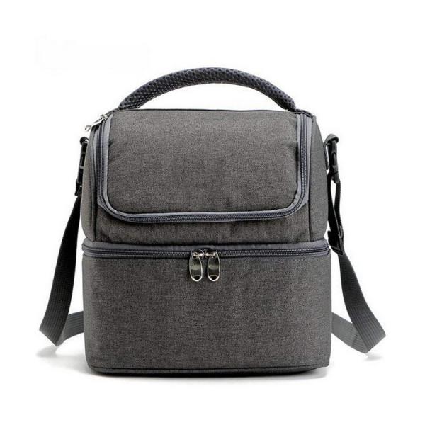 Personalized Insulated Cold Bags / Cool Carry Cooler Bag With 2 Separate Compartments