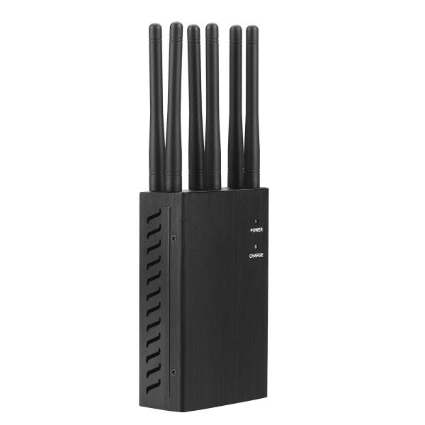 Portable 6 antennas cell phone  jammer