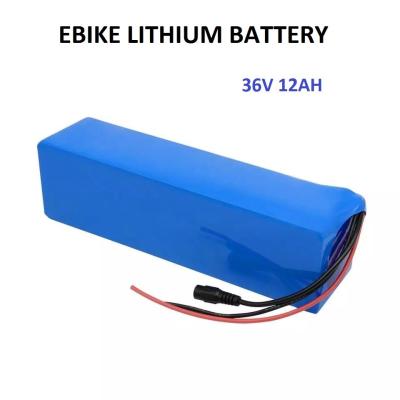 Bateria de lítio elétrica 36v da bicicleta 18650 12ah