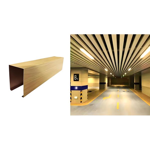 Maximum 5000mm Aluminium Linear Ceiling Baffles Providing Acoustic Absorption and Sleek Linear Design for Office Interiors