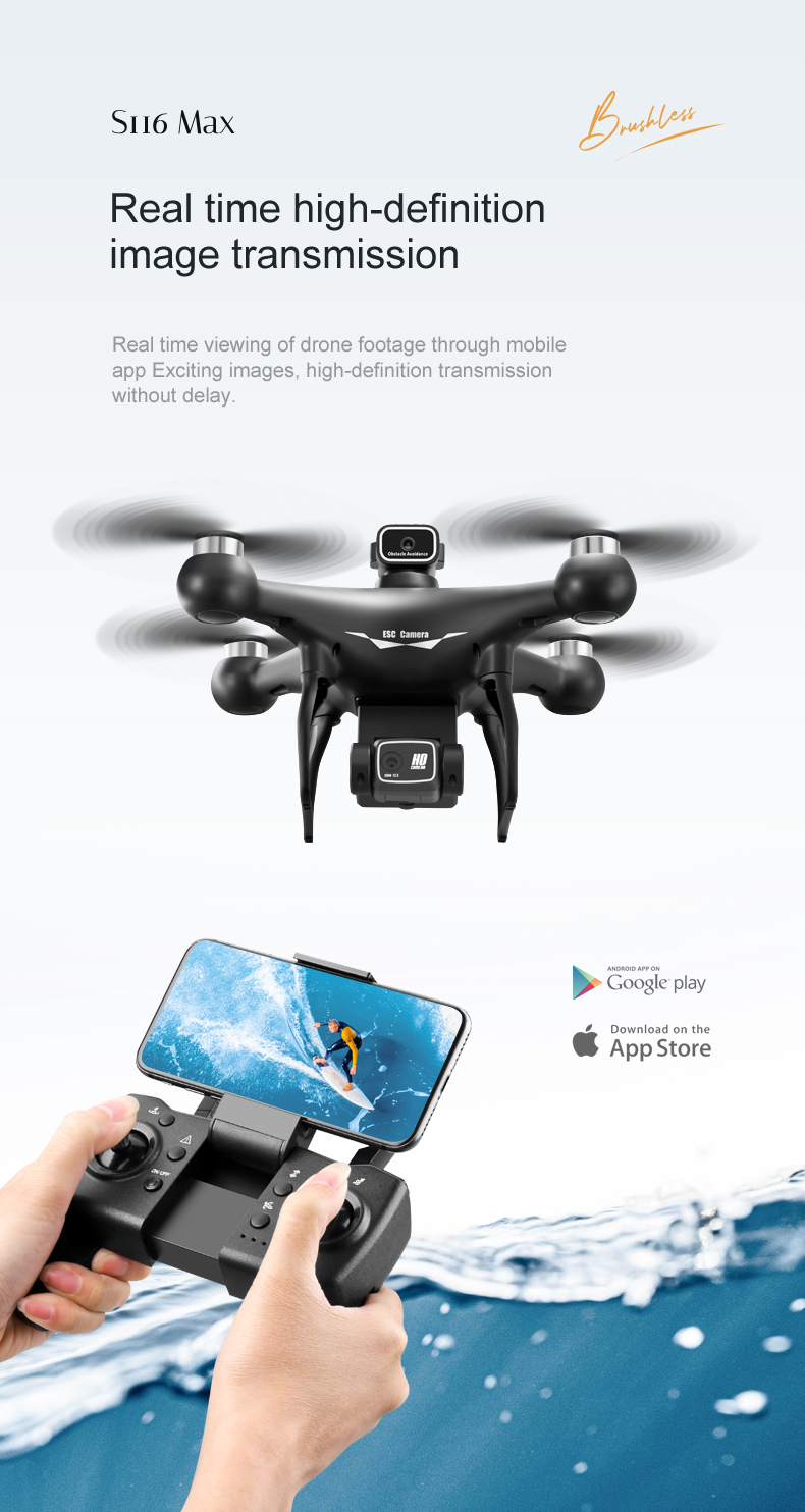 BLACK S116 Дрон 4k Профессиональные GPS дроны с камерой HD 8k Камеры Rc Вертолет 5G Wi-Fi Fpv дроны квадрокоптеры игрушки