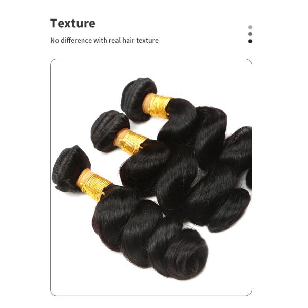 Non Remy 25.4cm 10 Inch Real Human Hair Bundles Loose Wave Tangle Free