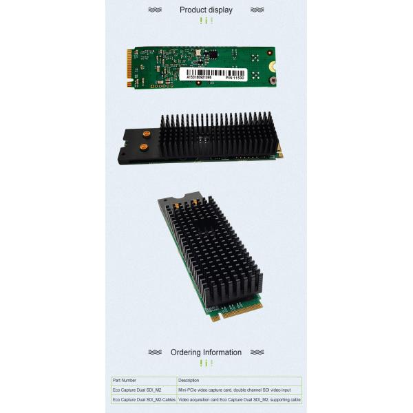 Realtime Video Capture Board M.2-6902 Dual SDI Video Frame Grabber with Input Support