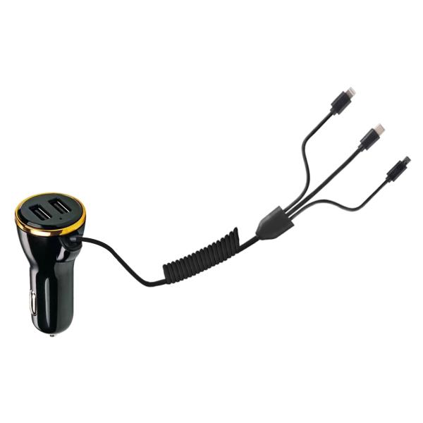 Dual USB Ports 5V 2.4A Universal Phone Charger 3 In 1 Phone Charger