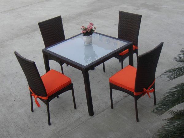 Rattan Garden Dining Sets , Wicker Outdoor Furniture Dining Sets