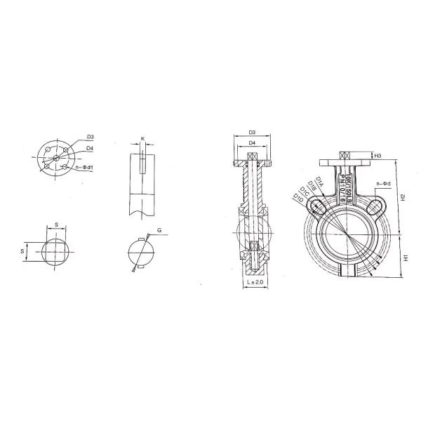 DN50 PN16 Ductile Iron Handle Clamp Soft Seal Butterfly Valve Bolted Connections