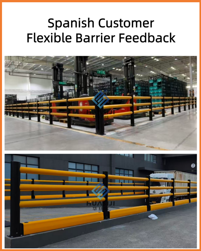 Modular Cash Barrier Flexible Safety Barrier Impact Absorbing Safety Guard For Factory
