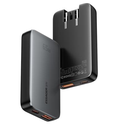 ESSAGER ES-CD46 Series 65W 2 Ports GaN Wall Charger Super Fast Charger