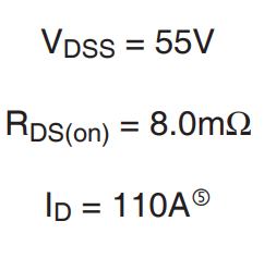 MOSFET силы транзисторов силы 55V Npn кремния IRF3205PBF 110A 8.0mΩ