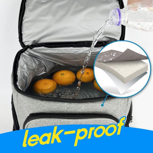 Leakproof Cooler Tote Soft Insulated Lunch Bag For Adults Women 25 Liter