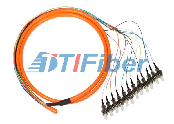 Cabo da fibra de Muticore da trança da fibra ótica do ST com o revestimento de OFNP OFNR