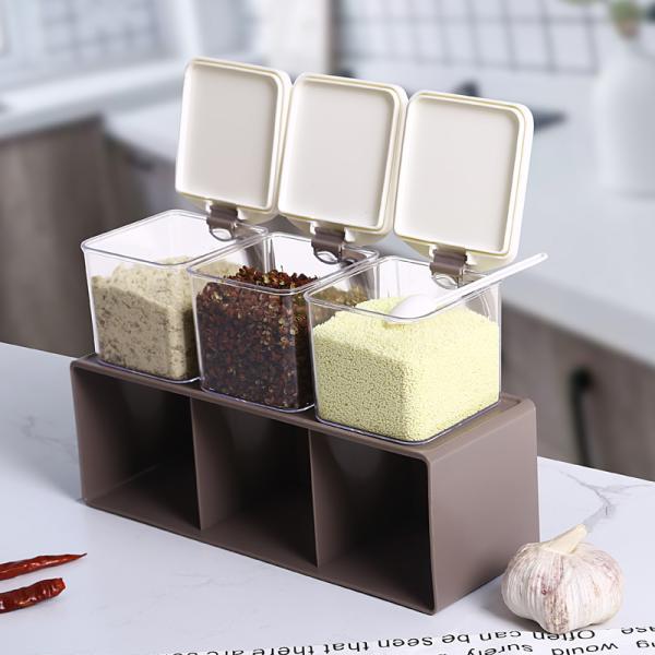 Odm Household 3pcs Set Plastic Kitchen Organizers Seasoning Box