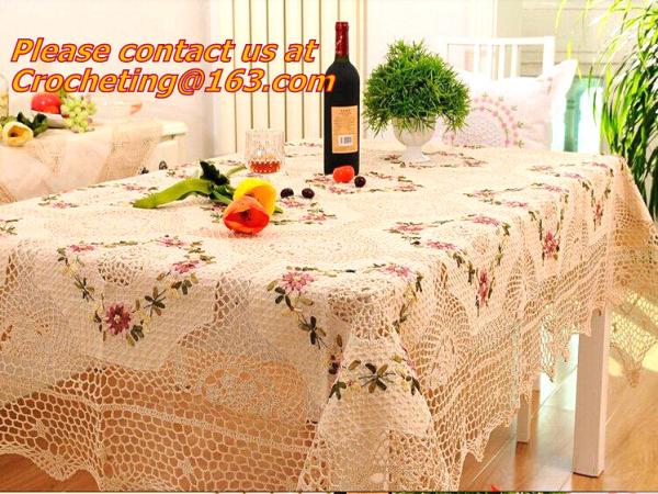 lace table cloth for wedding cutout, Tablemat, Corcheted Lace Table linen, Tablecloth