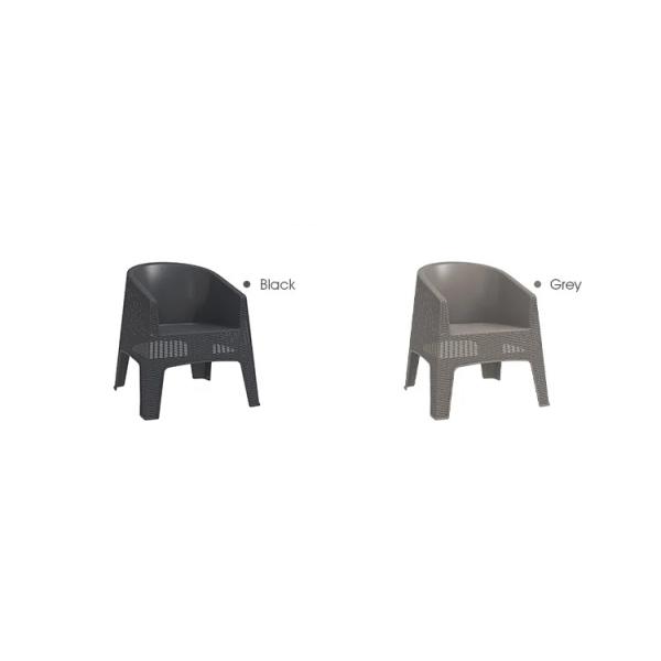 Outdoor Garden Chair Plastic Stackable Coffee Dining Arm Chair Villa Patio Armchair