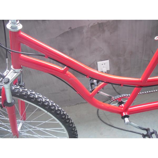 24inch Shimano 7 speeds OEM CE Steel tandem two people Bicycle with Fork Suspension