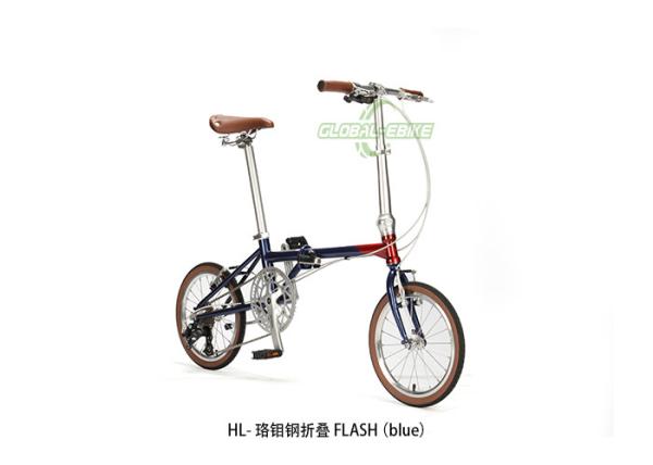 16inchx1.35 Unisex Non Electric Folding Bike Adjustable Handlebars Red Blue Color