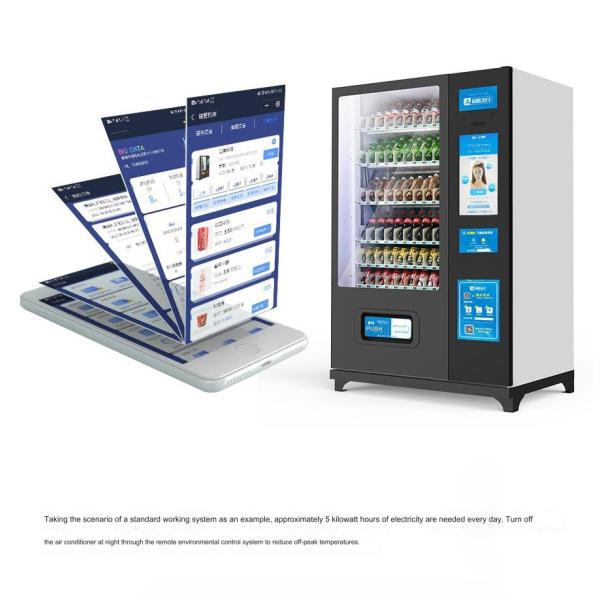 220V Voltage Japanese Vending Machine for Foods and Cold Drinks in 1350*860*1980MM Size