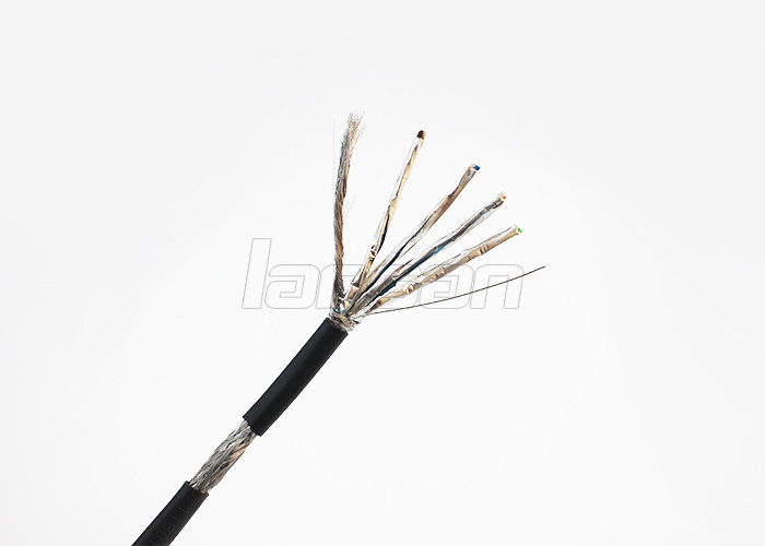 Фольга Al 4 24AWG Cat7 пары изоляции гибкого провода FM-PE
