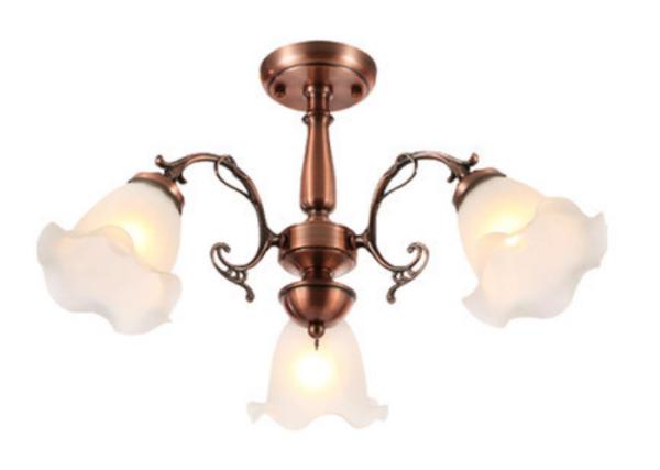 Lily Of the Valley European Style Red Bronze Chandelier for living room energy-saving lamp 3-arm 5-arm availa