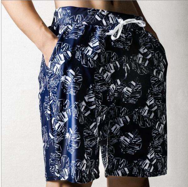 2018 newest design men's summer cool dye sublimation printed beach short Mens Waterproof Swim Trunk