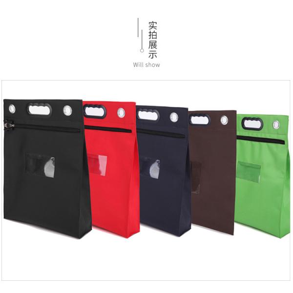 CROSS BORDER SOLID COLOR OXFORD CLOTH TICKET DOCUMENT BAG DOCUMENT BAG TICKET BAG DELIVERY BAG VOUCHER BAG A4 PAPER BAG