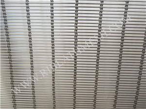 Metal Curtain Architectural Decorative Wire Mesh Panels Stainless Steel Wire Material