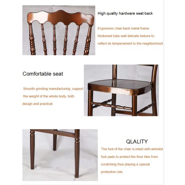 Commercial Furniture 25*1.0cm Aluminum Natural Chiavari Chair Spray Painting
