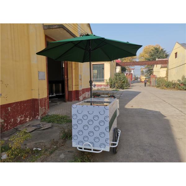Front Basket and Work Table Electric Cargo Bike Trailer for Mobile Food Transportation