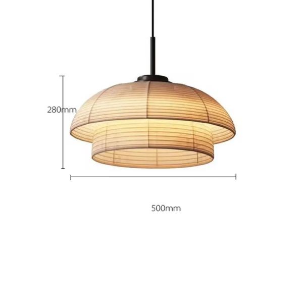 Japanese Pendant Lights Vintage Fabric Lantern Wabi Sabi Lights (WH-VP-335)