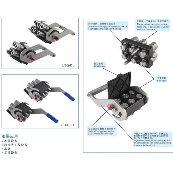 12GPM Flush Face Hydraulic Quick Couplers Connect Under Pressure Zinc Nickle Plate