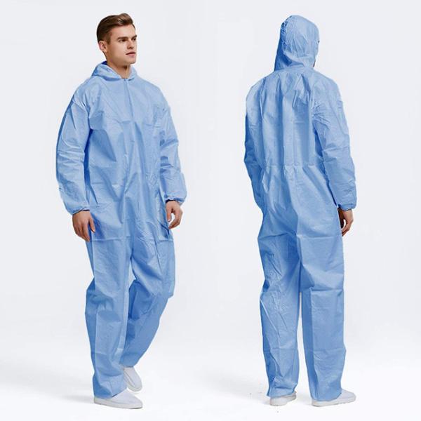 Antibacterial 45gsm SMS Disposable Isolation Clothes