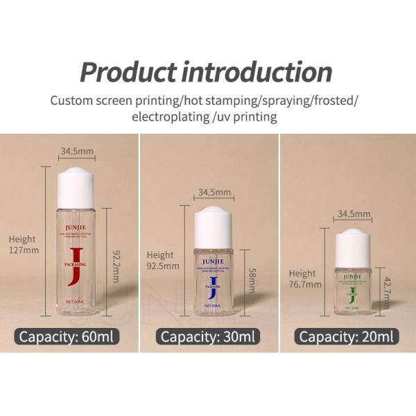 Junjie Packing 20ml 30ml 60ml PET Luxury High Quality Essential Oil Empty Plastic Dropper Bottles for Skincare Cosmetic