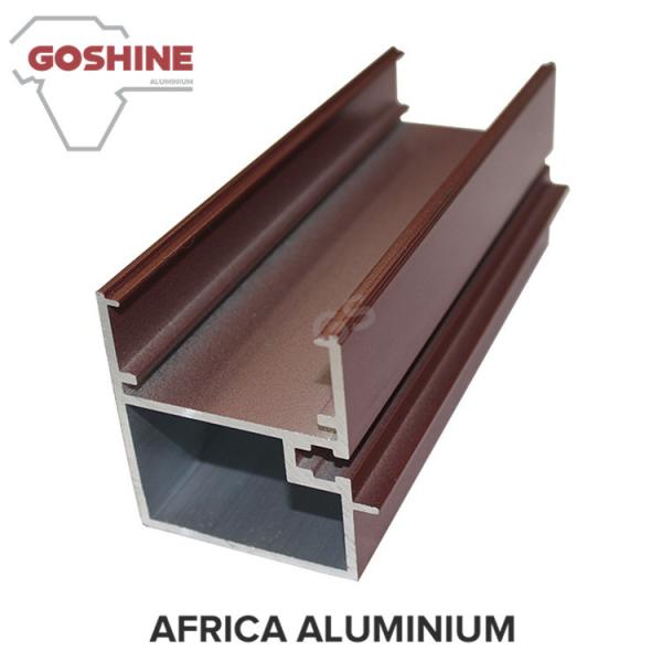 Customized Hollow Wood Finish Aluminum Window Frame Extrusions