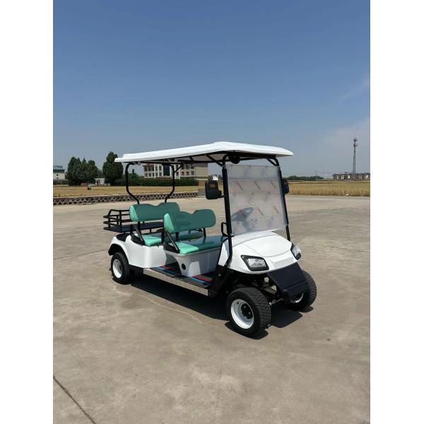 Alta calidad 4000W 60V de largo alcance eléctrico 4 asientos orientados hacia adelante carro de golf de 14 pulgadas familia 4 ruedas