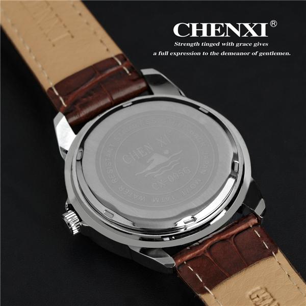 2015 New Fashion Wristwatches Man Stainless Steel Caseback Japan Movt Top Quality Leather Watches Man