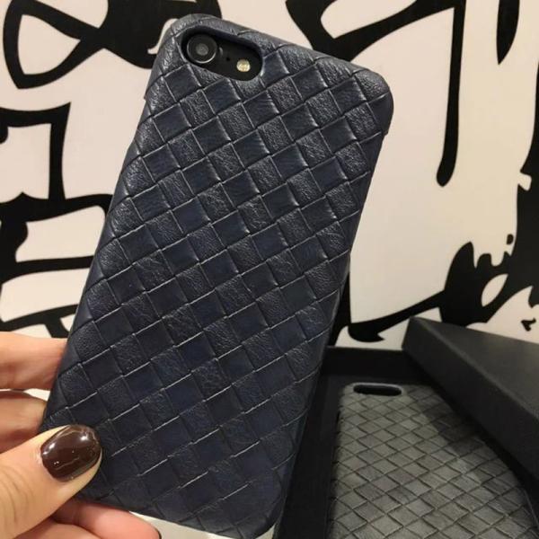 Hard PC&PU Simple High-grade Weave Pattern Skin Back Cover Cell Phone Case For iPhone 7 6s Plus