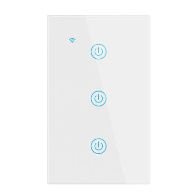 10A Smart Wifi Switch Single Pole 3 Gang Smart Switch No Neutral Convenient Timer