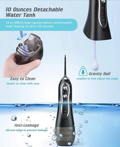 CE Home Water Flosser Irrigador Oral Sem Cordel IPX7 Cable de Carregamento USB