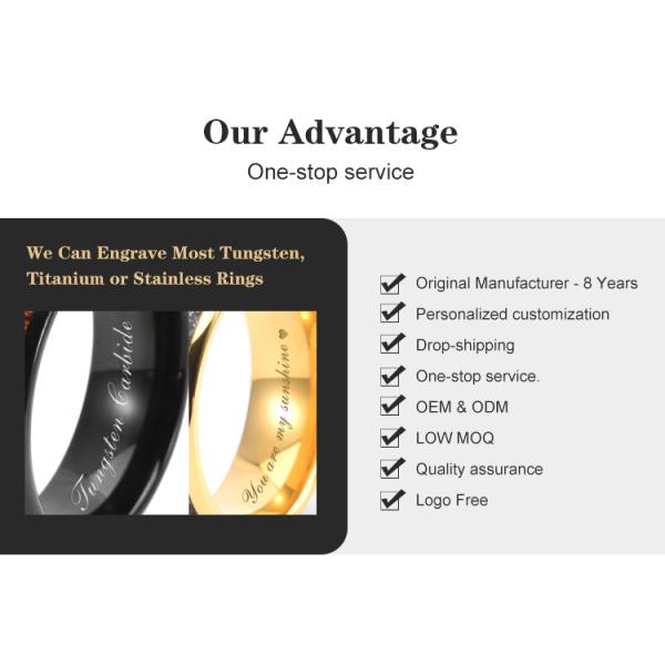 Hombres Plata Titanio Cubico Zirconia Anillo de Boda Con Nubes de Plata Y Incrustación de Foliu Verde