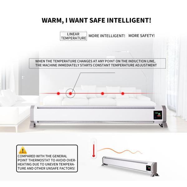 Lightweight Electric Baseboard Heater for Domestic House Freestanding and Space Saving