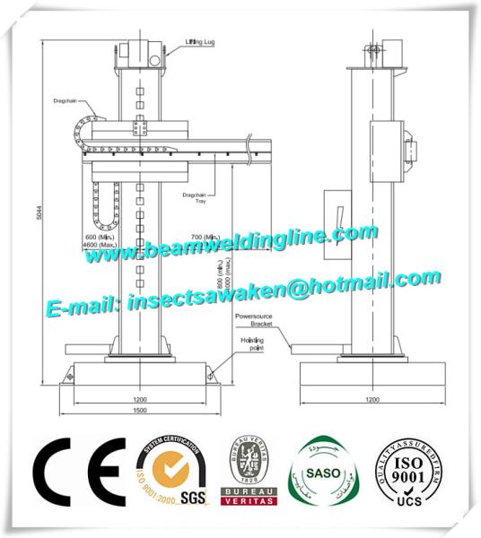 Pipe Turning Roller Welding Manipulator , Welding Column Boom Manipulator