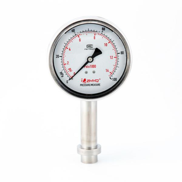 Petroleum Fiber Food Homogenizer Pressure Gauge Anti Corrosion Clamp Connection