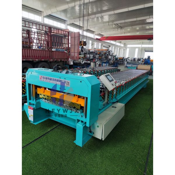 Industrial Intelligent Corrugated Sheet Roll Forming Machine 350H Steel Frame