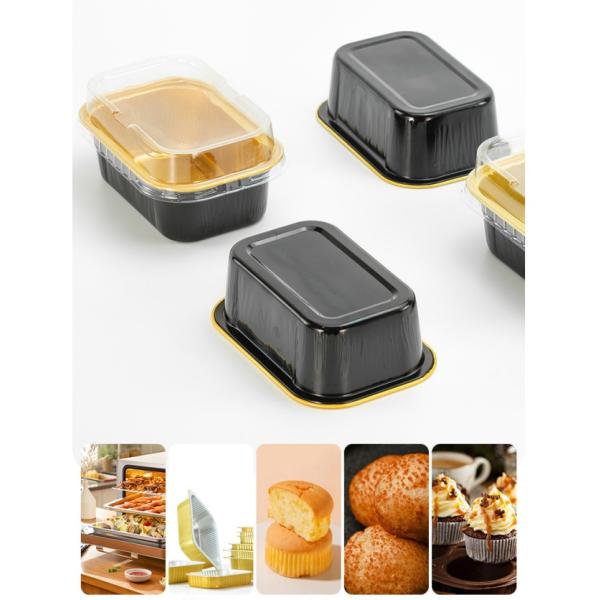 NO Logo Printing Eco-friendly Baking Insulation Tray Box with Lids Aluminum Foil Pans