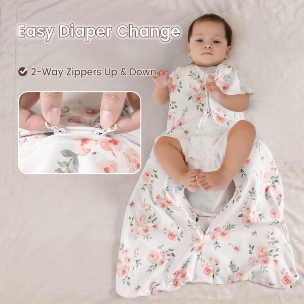 100% Cotton Baby Sleep Sack Soft Baby Wearable Blankets with 2 Way Zipper