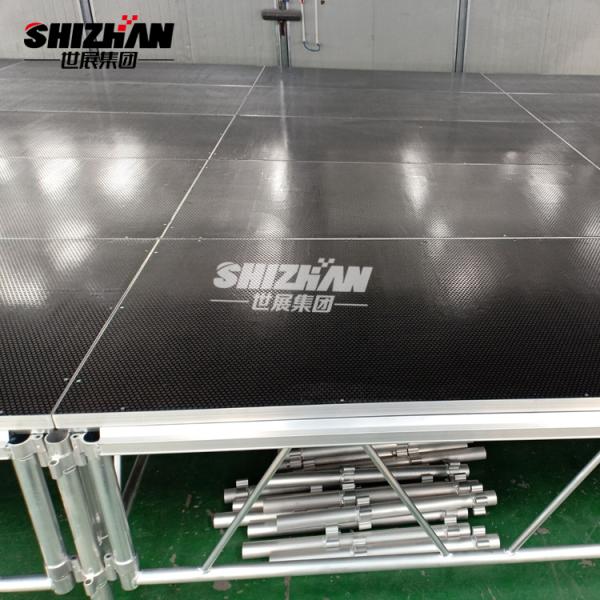 plataforma portátil del piso de la etapa de cristal de aluminio del concierto de rock del 1.22*1.22m